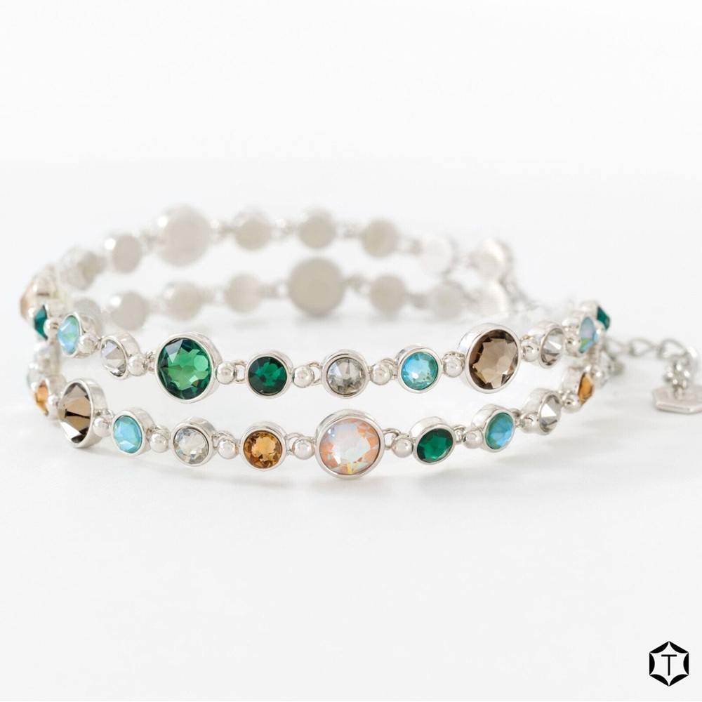 Touchstone Crystal by Swarovski Glam Bracelet - Earth